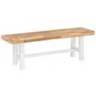 Beliani Garden Bench Scania 140cm Acacia Wood White
