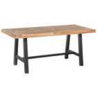 Beliani Garden Dining Table Scania 170/80cm Acacia Wood Black