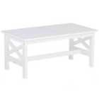 Beliani Garden Dining Table Baltic 55/100cm Acacia Wood White