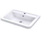 Hudson Reed Solar 600Mm Ceramic 1 Tap Hole Basin - White