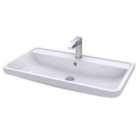 Hudson Reed Solar 800Mm Polymarble 1 Tap Hole Basin - White