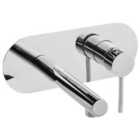 Beliani Wall Mounted Basin Mixer Tap Clavijo Brass Silver