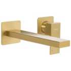 Beliani Wall Mounted Basin Mixer Tap Antofagasta Brass Gold