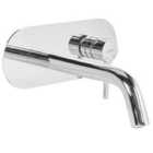 Beliani Wall Mounted Basin Mixer Tap Guaiba Brass Silver