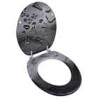 Vidaxl Toilet Seat With Mdf Lid Water Drop Design