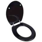 Vidaxl Wc Toilet Seat Mdf Lid Simple Design Black