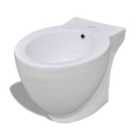 Vidaxl Round Bidet Stand White High-quality Ceramic