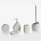 Beliani 5-piece Bathroom Accessories Set Coata Light Grey