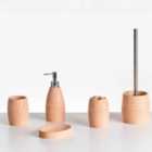 Beliani 5-piece Bathroom Accessories Set Yarapa Orange