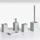 Beliani 5-piece Bathroom Accessories Set Vilcanota Grey Concrete Effect