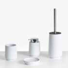 Beliani 4-piece Bathroom Accessories Set Suches White