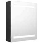 Vidaxl LED Bathroom Mirror Cabinet Black 50X14X60 Cm