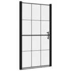 Vidaxl Shower Door Tempered Glass 100X178 Cm Black