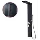 vidaXL Shower Panel System Aluminium Matte Black