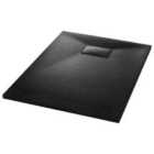 Vidaxl Shower Base Tray Smc Black 100X70 Cm