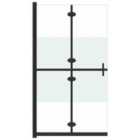 Vidaxl Foldable Walk-in Shower Wall Half Frosted Esg Glass 90X190 Cm