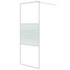 Vidaxl Walk-in Shower Wall White 80X195 Cm Clear Esg Glass