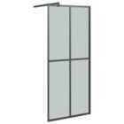 Vidaxl Walk-in Shower Screen 90X195Cm Dark Tempered Glass