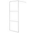 Vidaxl Walk-in Shower Wall Silver 80X195 Cm Clear Esg Glass