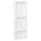 Vidaxl Shower Niche With 3 Compartments Matt White 41X99X9 Cm