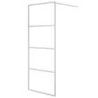 Vidaxl Walk-in Shower Wall Silver 80X195 Cm Clear Esg Glass