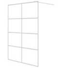 Vidaxl Walk-in Shower Wall White 140X195 Cm Clear Esg Glass