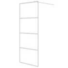 Vidaxl Walk-in Shower Wall White 80X195 Cm Clear Esg Glass