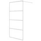 Vidaxl Walk-in Shower Wall White 100X195 Cm Clear Esg Glass