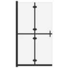Vidaxl Foldable Walk-in Shower Wall Frosted Esg Glass 100X190 Cm