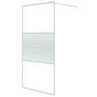 Vidaxl Walk-in Shower Wall White 100X195 Cm Clear Esg Glass