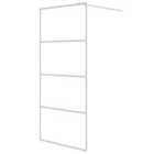 Vidaxl Walk-in Shower Wall White 90X195 Cm Clear Esg Glass