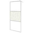 Vidaxl Walk-in Shower Wall Esg Glass With Stone Design 80X195 Cm