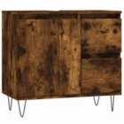 Vidaxl Bathroom Cabinet Smoked Oak 65X33X60 Cm Engineered Wood