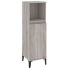 Vidaxl Bathroom Cabinet Grey Sonoma 30X30X100 Cm Engineered Wood