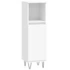 Vidaxl Bathroom Cabinet White 30X30X100 Cm Engineered Wood