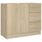 Vidaxl Sink Cabinet Sonoma Oak 63X30X54 Cm Engineered Wood