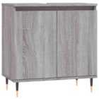 Vidaxl Bathroom Cabinet Grey Sonoma 58X33X60 Cm Engineered Wood