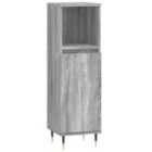 vidaXL Bathroom Cabinet Grey Sonoma 30X30X100cm Engineered Wood