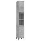 Vidaxl Bathroom Cabinet Concrete Grey 30X30X190 Cm Engineered Wood