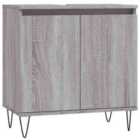 Vidaxl Bathroom Cabinet Grey Sonoma 58X33X60 Cm Engineered Wood