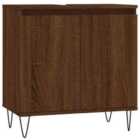 Vidaxl Bathroom Cabinet Brown Oak 58X33X60 Cm Engineered Wood
