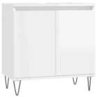 Vidaxl Bathroom Cabinet High Gloss White 58X33X60 Cm Engineered Wood