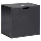 Beliani Wall Mounted Washbasin Cabinet Suzano 45 Cm Black