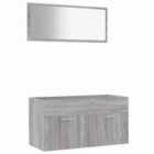 Vidaxl 2 Piece Bathroom Furniture Set Grey Sonoma Engineered Wood
