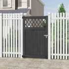 Garden Sanctuary 90x150cm Rhombus Garden Wood Fence Gate - Grey
