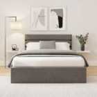 GFW Hudson 135cm End Lift Ottoman Bed Grey