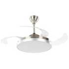 Beliani Ceiling Fan With Light Ibar With Remote Transparent