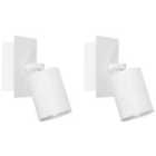 Beliani Set Of 2 Spotlight Lamps Tigris Adjustable Metal White