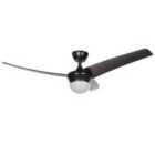 Beliani Ceiling Fan With Light Jiboa With Remote Black