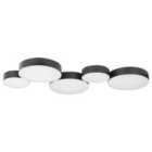 Beliani LED Ceiling Lamp Luga Metal Black